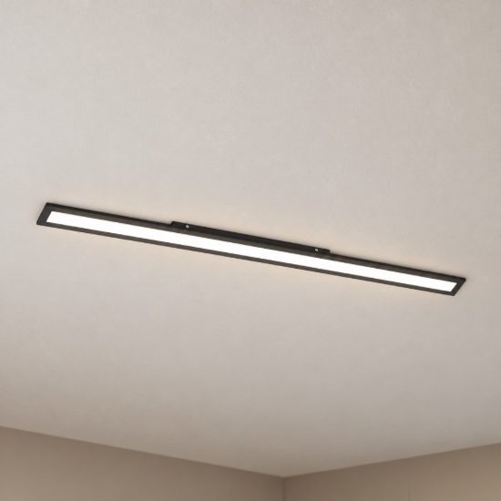 Eglo salobrena 1 plafoniera led 38w 4000k 119,5cm per cucina moderna nera