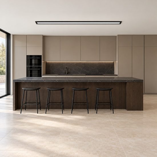 Eglo salobrena 1 plafoniera led 38w 4000k 119,5cm per cucina moderna nera