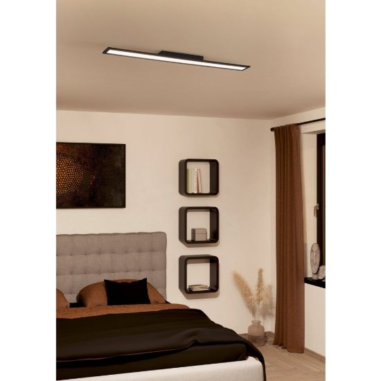 Eglo salobrena 1 plafoniera led 38w 4000k 119,5cm per cucina moderna nera