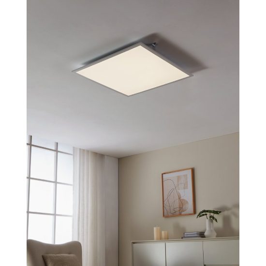 Eglo rabassa pannello led da incasso 34,5w 4000k 59,5x59,5cm per ufficio moderno bianco