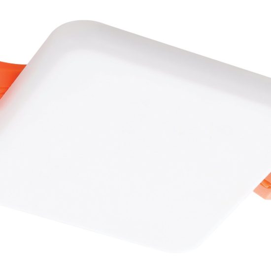 Eglo rapita faretto da incasso per cartongesso led 5,5w 3000k ip65 foro 6,8cm quadrato bianco