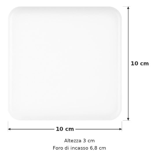 Eglo rapita faretto da incasso per cartongesso led 5,5w 3000k ip65 foro 6,8cm quadrato bianco