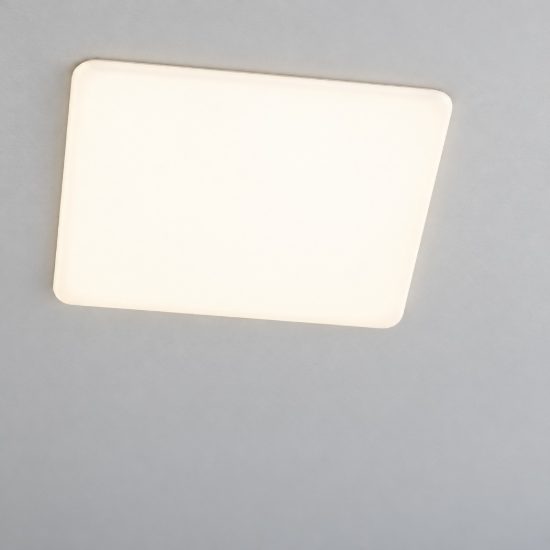 Eglo rapita faretto da incasso per cartongesso led 11,5w 3000k ip65 foro 6,8cm quadrato bianco