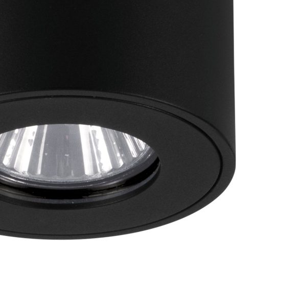 Eglo torrecola faretto da esterno soffitto gu10 8cm ip44 moderno cilindrico nero