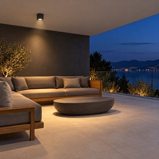 Eglo torrecola faretto da esterno soffitto gu10 8cm ip44 moderno quadrato nero