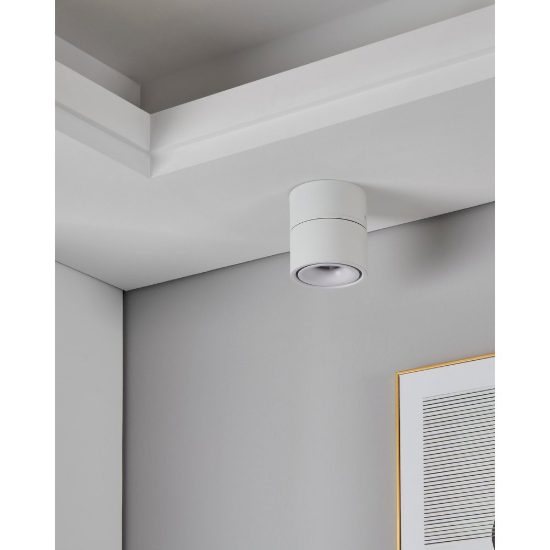 Eglo bohoyo faretto da soffitto led 8w 3000k 10cm moderno cilindrico bianco