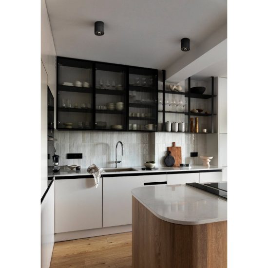 Eglo bohoyo faretto da soffitto led 8w 3000k 10cm moderno cilindrico nero