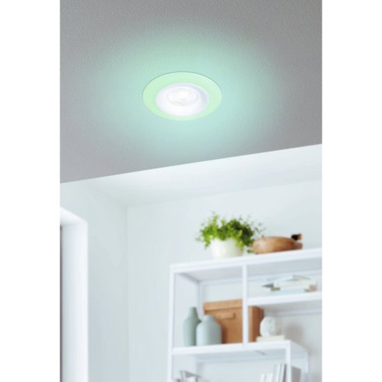 Eglo calonge rgb set 3 faretti da incasso per cartongesso led 11,4w con telecomando bianco