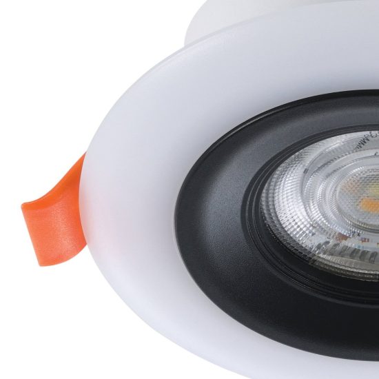Eglo calonge rgb set 3 faretti da incasso per cartongesso led 11,4w con telecomando nero e bianco