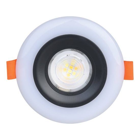 Eglo calonge rgb set 3 faretti da incasso per cartongesso led 11,4w con telecomando nero e bianco