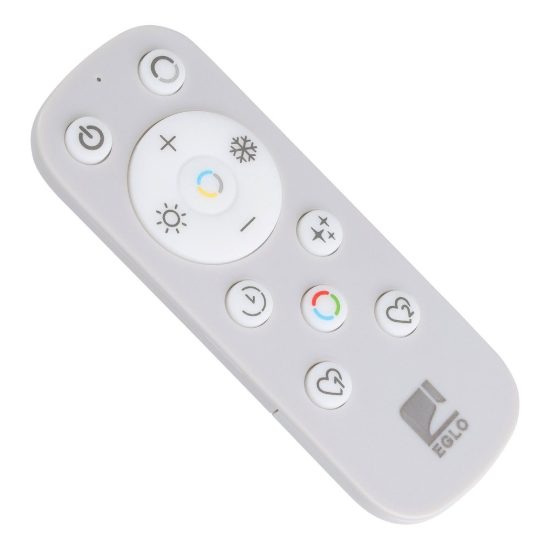 Eglo calonge rgb set 3 faretti da incasso per cartongesso led 11,4w con telecomando nero e bianco