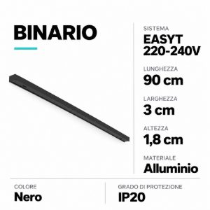 Eglo easyt track binario 90cm nero