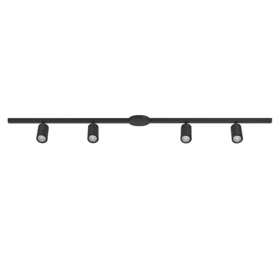 Eglo easyt set 4 spots sistema a binario con 4 faretti gu10 192,5cm moderno lineare nero