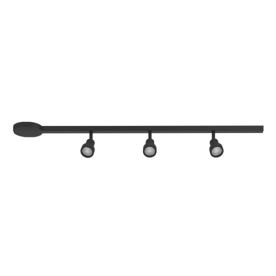 Eglo easyt set 3 spots sistema a binario con 3 faretti gu10 102cm moderno lineare nero