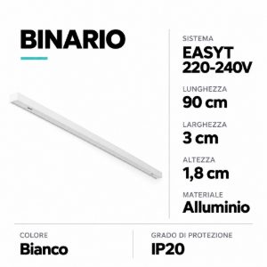 Eglo easyt track binario 90cm bianco