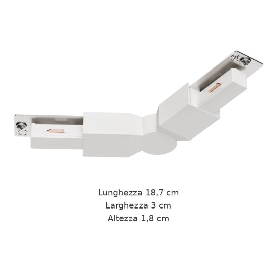 Eglo easyt corner connettore angolare per binario 18,7cm bianco
