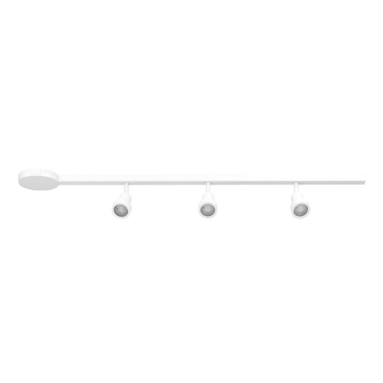 Eglo easyt set 3 spots sistema a binario con 3 faretti gu10 102cm moderno lineare bianco