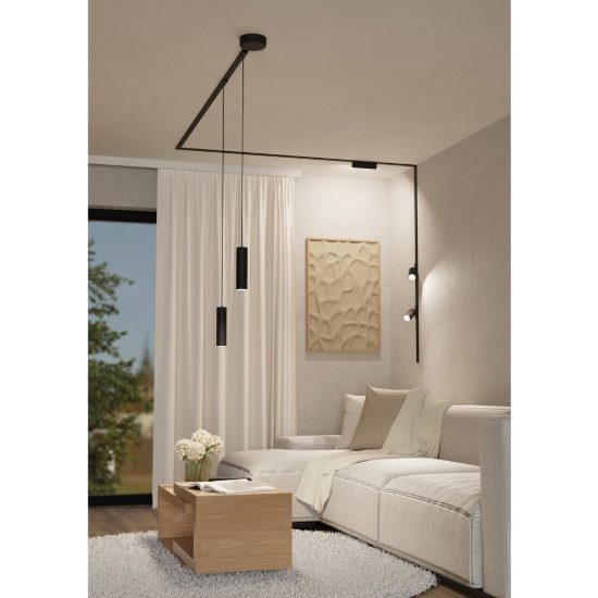 Eglo tplus extension binario di prolunga con connettori e copertura 100cm nero