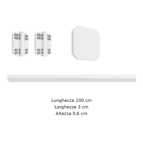 Eglo tplus extension binario di prolunga con connettori e copertura 100cm bianco