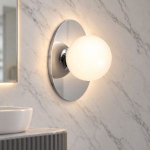 Eglo castrovido applique g9 led 4,2w 3000k 23,5cm ip44 per bagno moderna cromo
