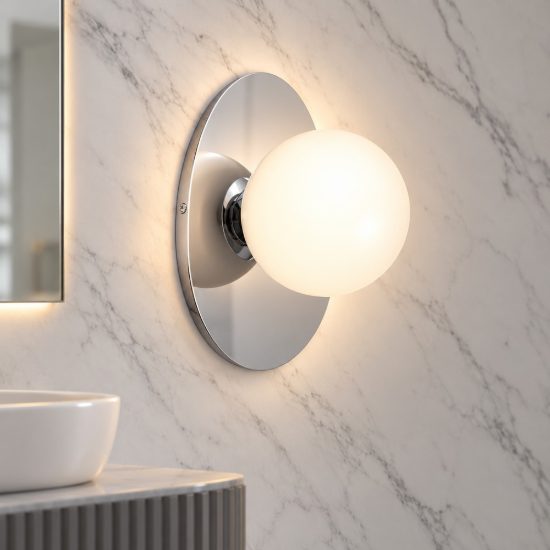 Eglo castrovido applique g9 led 4,2w 3000k 23,5cm ip44 per bagno moderna cromo