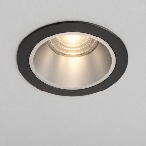 Eglo yebra faretto da incasso per cartongesso led 4,8w cct 2700k 6500k ip44 foro 6,8cm nero