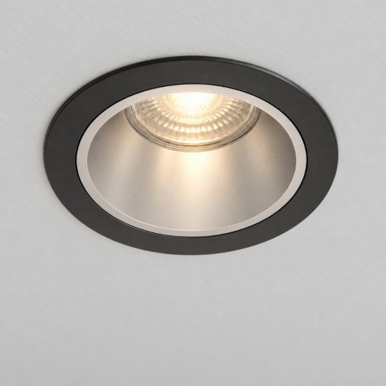 Eglo yebra faretto da incasso per cartongesso led 4,8w cct 2700k 6500k ip44 foro 6,8cm nero