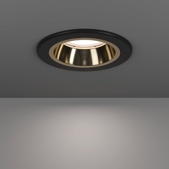 Eglo yebra faretto da incasso per cartongesso led 4,8w cct 2700k 6500k ip44 foro 6,8cm nero