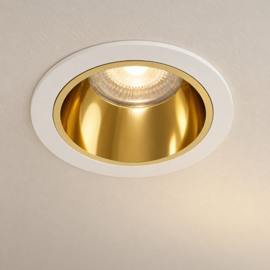 Eglo yebra faretto da incasso per cartongesso led 4,8w cct 2700k 6500k ip44 foro 6,8cm bianco