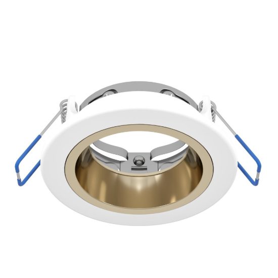 Eglo yebra faretto da incasso per cartongesso led 4,8w cct 2700k 6500k ip44 foro 6,8cm bianco