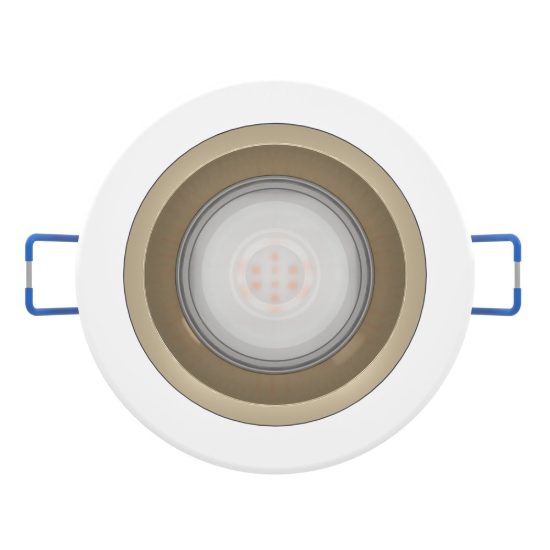 Eglo yebra faretto da incasso per cartongesso led 4,8w cct 2700k 6500k ip44 foro 6,8cm bianco