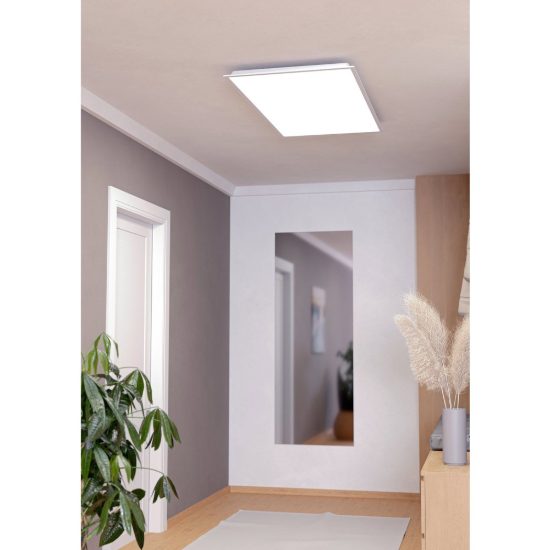 Eglo moradillo r plafoniera led 35,5w 2700k 6500k 119,5cm con telecomando per soggiorno bianca