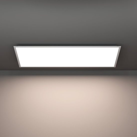 Eglo moradillo r plafoniera led 35,5w 2700k 6500k 119,5cm con telecomando per soggiorno bianca