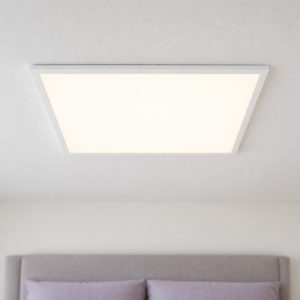 Eglo moradillo r plafoniera led 33w 2700k 6500k 59,5cm con telecomando per camera da letto bianca