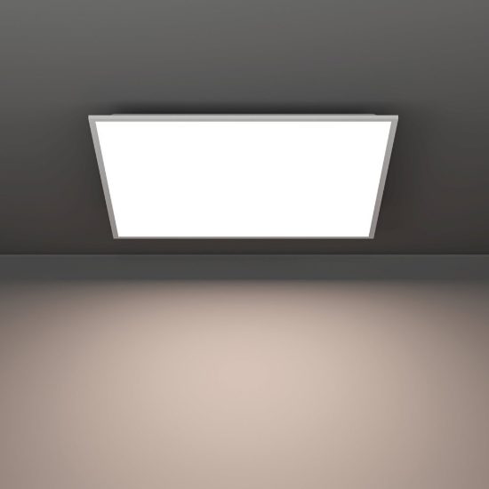 Eglo moradillo r plafoniera led 33w 2700k 6500k 59,5cm con telecomando per camera da letto bianca