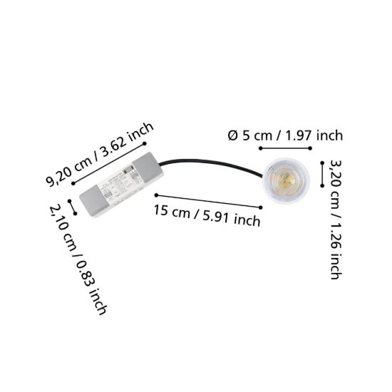 Modulo led sostitutivo 4.9w cct 2700k 6500k eglo puck cct