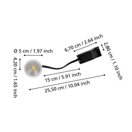 Modulo led di ricambio dimmerabile 4.8w 2700k eglo