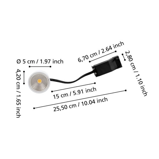 Modulo led sostitutivo dimmerabile 6.4w 4000k eglo puck cob nw