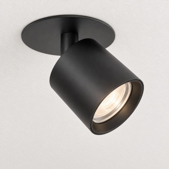 Eglo mengibar tube faretto da incasso per cartongesso orientabile led 4,8w cct nero
