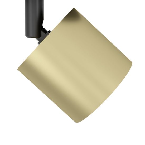 Eglo mengibar tube faretto da incasso per cartongesso orientabile led 4,8w cct oro e nero