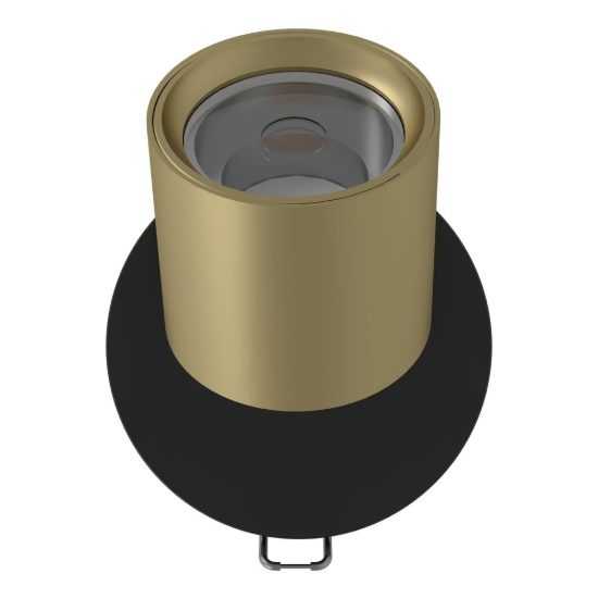 Eglo mengibar tube faretto da incasso per cartongesso orientabile led 4,8w cct oro e nero