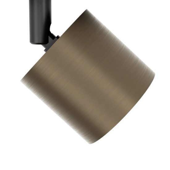Eglo mengibar tube faretto da incasso per cartongesso orientabile led 4,8w cct bronzo e nero