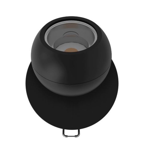 Eglo mengibar sphere faretto da incasso per cartongesso orientabile led 4,8w cct nero