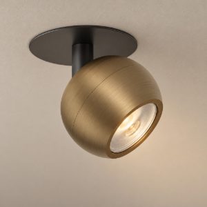 Eglo mengibar sphere faretto da incasso per cartongesso orientabile led 4,8w cct bronzo e nero