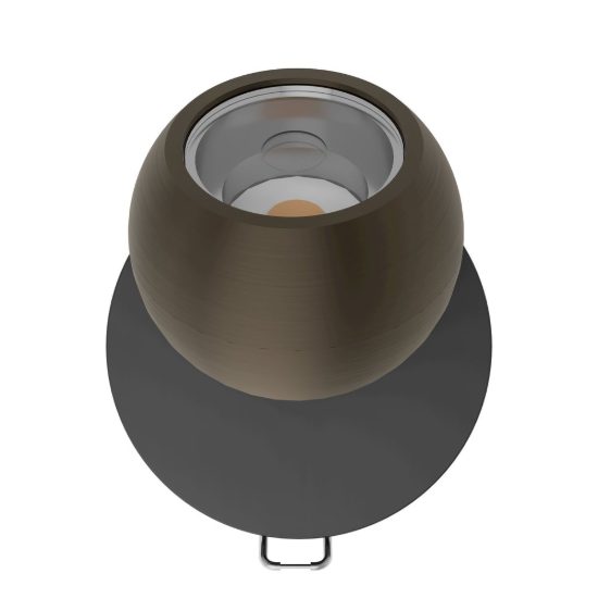 Eglo mengibar sphere faretto da incasso per cartongesso orientabile led 4,8w cct bronzo e nero