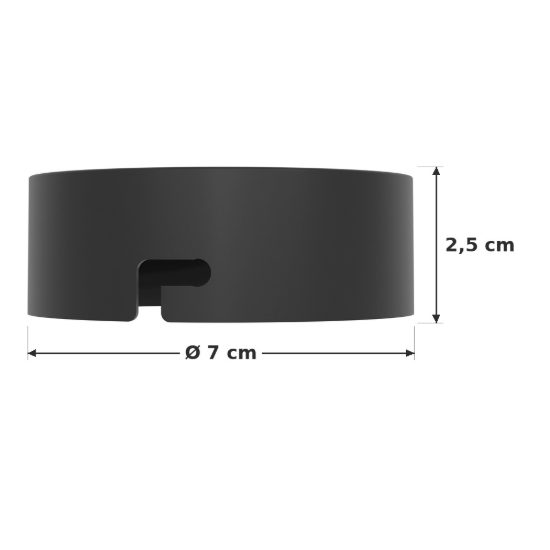 Eglo mengibar mounting base per montaggio a plafone dei faretti mengibar 7cm nera
