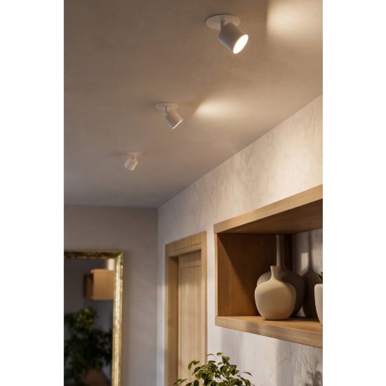 Eglo mengibar tube faretto da incasso per cartongesso orientabile led 4,8w cct bianco