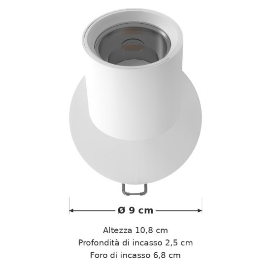Eglo mengibar tube faretto da incasso per cartongesso orientabile led 4,8w cct bianco