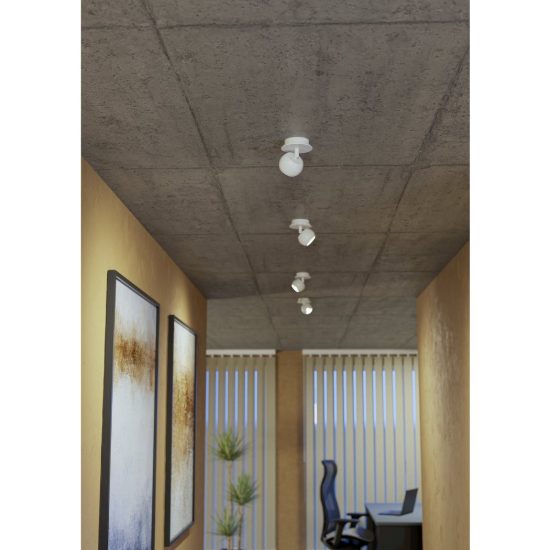 Eglo mengibar sphere faretto da incasso per cartongesso orientabile led 4,8w cct bianco