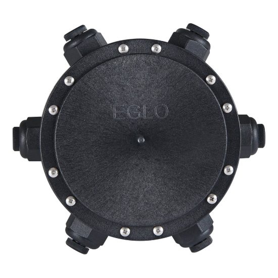 Eglo connector box scatola di connessione da esterno ip68 15,5cm con 6 pressacavi nera